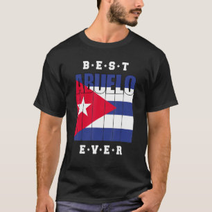 Mens Best Abuelo Ever Cuban Fathers Day Cuba Flag  T-Shirt