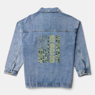 Mens Best Abuelo Ever Us American Flag Grandpa Fa Denim Jacket