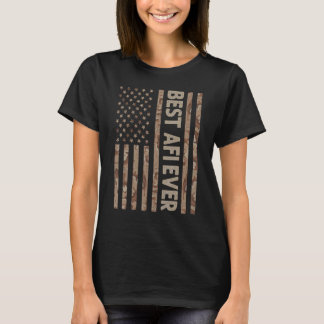 Mens Best Afi Ever Us American Flag  Grandpa Fathe T-Shirt