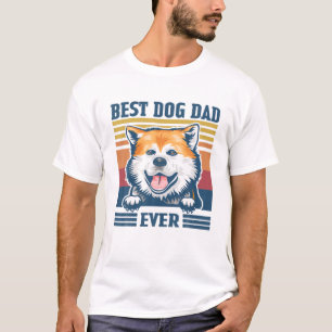 Mens Best Akita Dad Ever Funny Dog Dad Father's Da T-Shirt