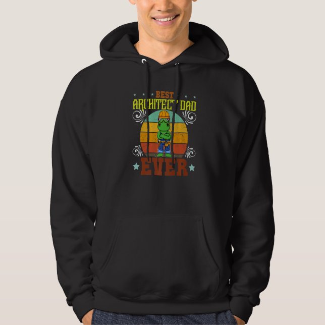 Mens Best Architect Dad Ever Draftsman Father's Da Hoodie (Front)