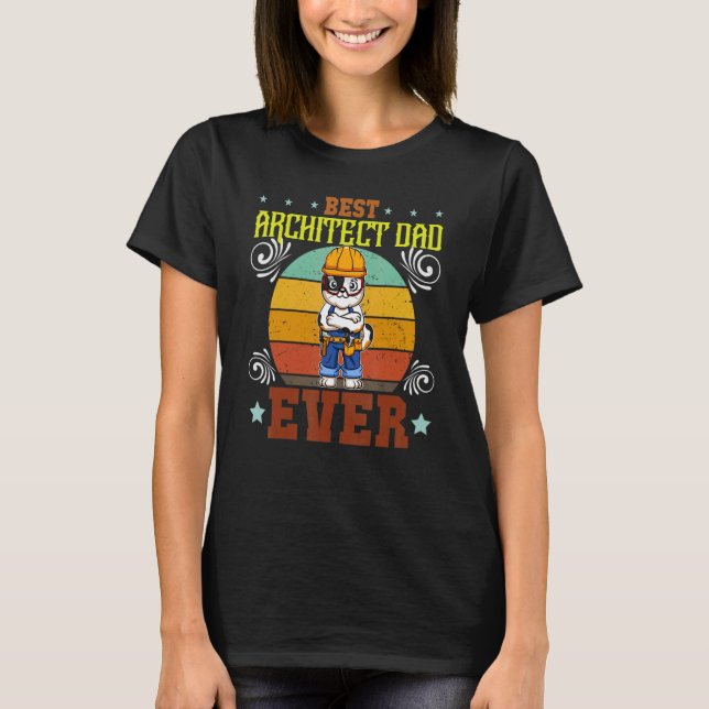 Mens Best Architect Dad Ever Draftsman Father's Da T-Shirt (Front)