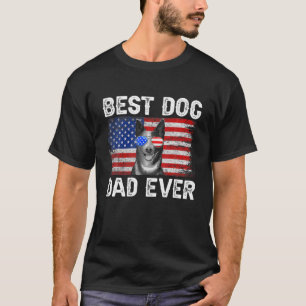 Mens Best Australian Cattle Dad Ever American Flag T-Shirt