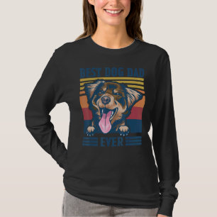 Mens Best Australian Shepherd Dad Ever Dog Dad Fa T-Shirt