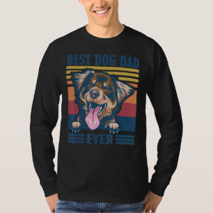 Mens Best Australian Shepherd Dad Ever Dog Dad Fa T-Shirt