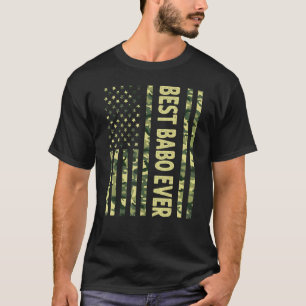 Mens Best Babo Ever Us American Flag   Grandpa Fat T-Shirt