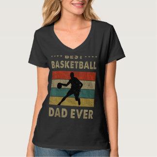 Mens Best Basketball Dad Ever Vintage Basketball F T-Shirt