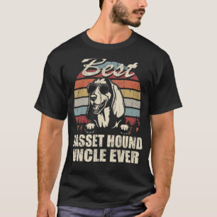 Mens Best Basset Hound Uncle Ever Funny Gift Fathe T-Shirt
