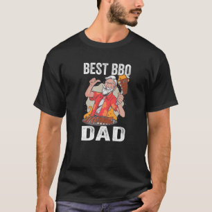Mens Best BBQ Dad Barbecue Smoking Meat BBQ Grill T-Shirt