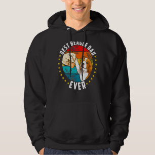 Mens Best Beagle Dad Ever Vintage Fist Bump Dog Hoodie