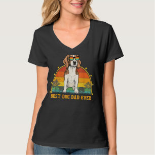 Mens Best Beagle Dad Ever Vintage Fist Bump Dog T-Shirt