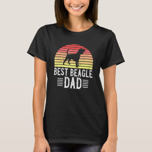Mens Best Beagle Dad  Mens Beagle Dog Retro Pet T-Shirt
