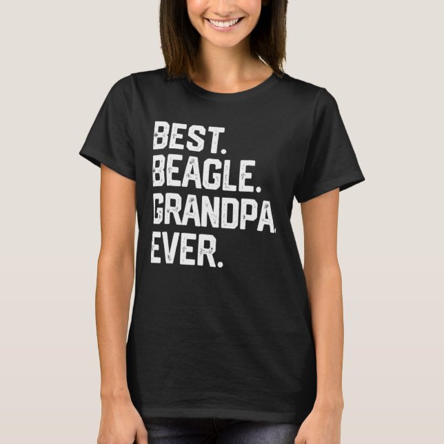Mens Best Beagle Grandpa Ever Fathers Day  Dog T-Shirt (Front)