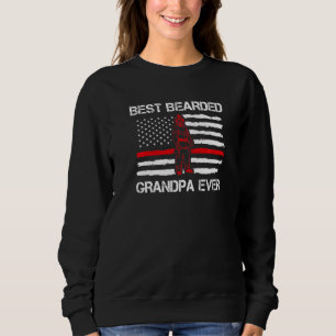 Mens Best Bearded Grandpa Ever Grandfather Firefig Sweatshirt