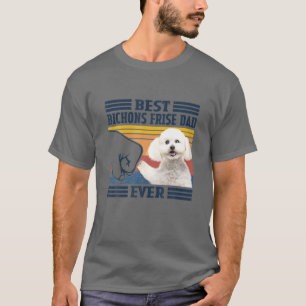 Mens Best Bichon Frise Dad Ever Vintage Father Day T-Shirt