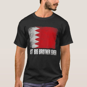 Mens Best Big Brother Ever Bahrain Flag Patriotic  T-Shirt