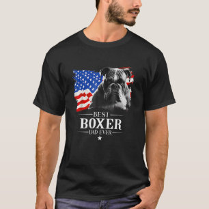 Mens Best Boxer Dad Ever American Flag Father s Da T-Shirt