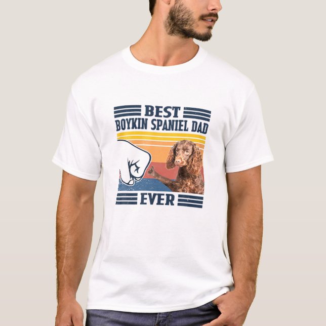 Mens Best Boykin Spaniel Dad Ever Funny Dog Lover T-Shirt (Front)
