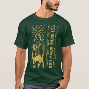 Mens Best Buckin BAMPA Ever Deer Hunting Bucking C T-Shirt