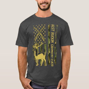 Mens Best Buckin GRANDAD Ever Deer Hunting Bucking T-Shirt
