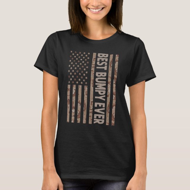 Mens Best Bumpy Ever Us American Flag   Grandpa Fa T-Shirt (Front)