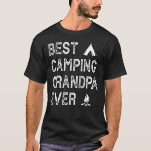 Mens Best Camper Grandpa Ever Campfire Camping Fat T-Shirt