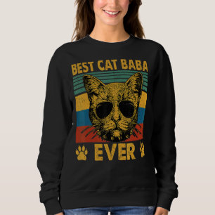 Mens Best Cat Baba Ever Cat Dad Father Day Sweatshirt