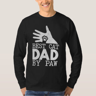 Mens Best Cat Dad By Paw Cat Owner Cat Dad T-Shirt