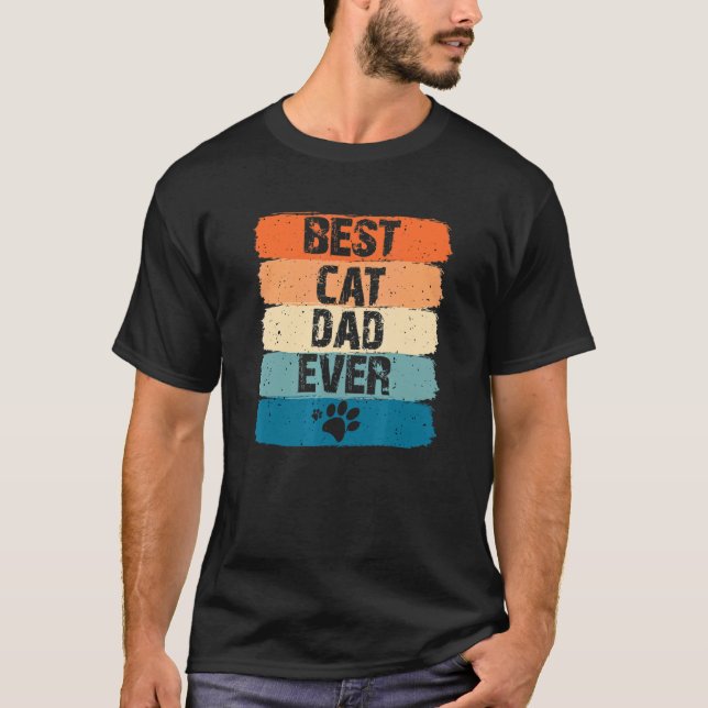 Men's Best Cat Dad Ever  Cat  1 T-Shirt (Front)