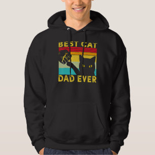 Mens Best Cat Dad Ever Cat Daddy Fist Bump Father Hoodie