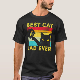 Mens Best Cat Dad Ever Cat Daddy Fist Bump Father T-Shirt