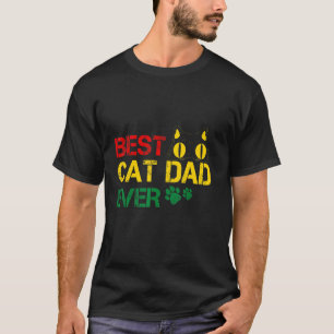 Mens Best Cat Dad Ever Cat Father's Day Celebrat T-Shirt