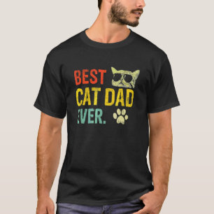 Mens Best Cat Dad Ever Fist Bump Cat Daddy T-Shirt