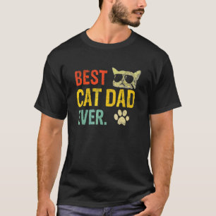 Mens Best Cat Dad Ever Fist Bump Cat Daddy T-Shirt