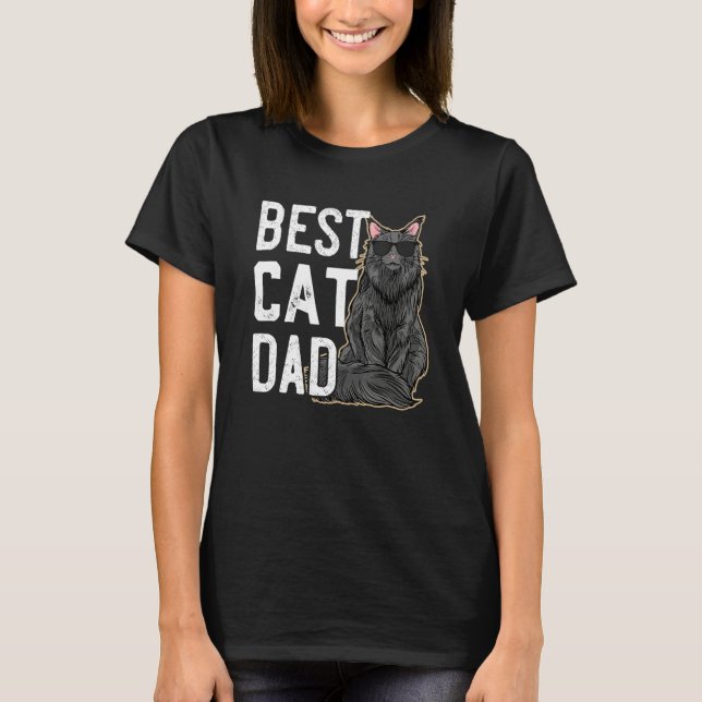 Mens   Best Cat Dad Ever   for at   of Maine Coons T-Shirt (Front)