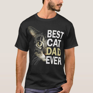Mens best Cat dad ever  Funny Cat Lover Cat Dad Fa T-Shirt