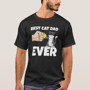 Mens Best Cat Dad Ever Kitten Meow Cat Father T-Shirt