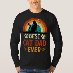 Mens Best Cat Dad Ever T- Cat Daddy Father Day T-Shirt