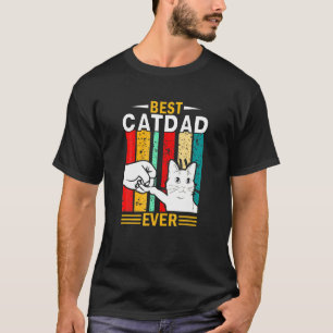 Mens Best Cat Dad Ever Vintage For Cat  Father S D T-Shirt
