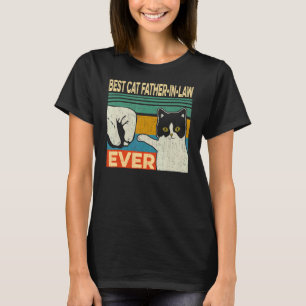 Mens Best Cat Father In Law Ever Cat Dad Fathers T-Shirt