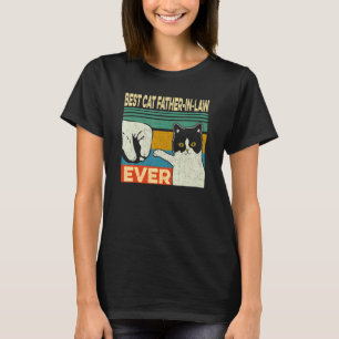 Mens Best Cat Father In Law Ever   Cat Dad Fathers T-Shirt
