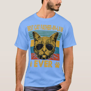 Mens Best Cat Father In Law Ever  Funny Cat Dad Fa T-Shirt