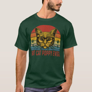 Mens Best Cat Poppy Ever Vintage Cat Lovers Funny  T-Shirt