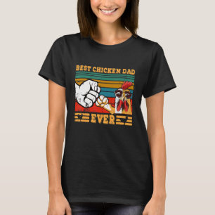 Mens Best Chicken Dad Ever Retro Style For Birthda T-Shirt