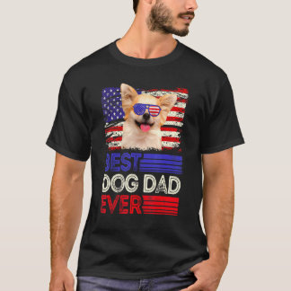 Mens Best Chihuahua Dad Ever American Flag Patriot T-Shirt