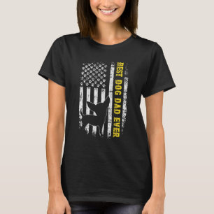 Mens Best Chihuahua Dad Ever Usa Flag Dog Fathers T-Shirt