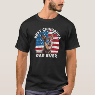 Mens Best Chihuahua Dad Men Black Chiwawa  Dog Ame T-Shirt