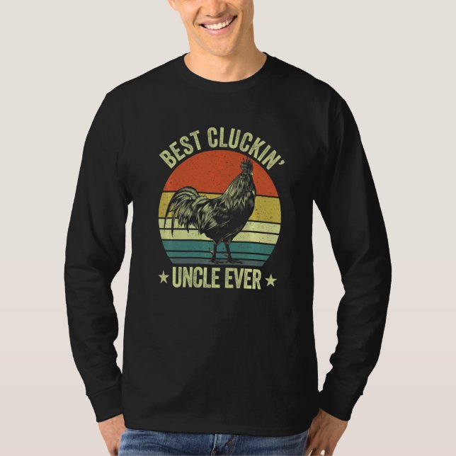 Mens Best cluckin' uncle ever clucking chicken far T-Shirt (Front)