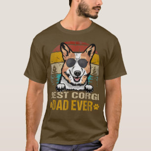 Mens Best Corgi Dad Ever Vintage Dog Lover T-Shirt