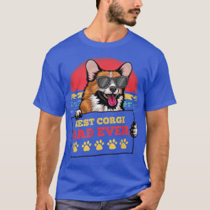 Mens Best Corgi Dad Ever Vintage Dog  T-Shirt